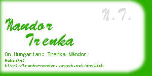 nandor trenka business card